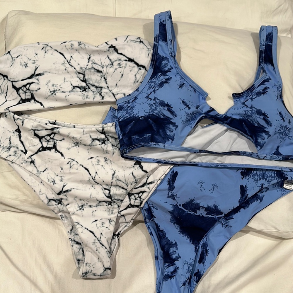 Two Pairs Marble Bathing Suits